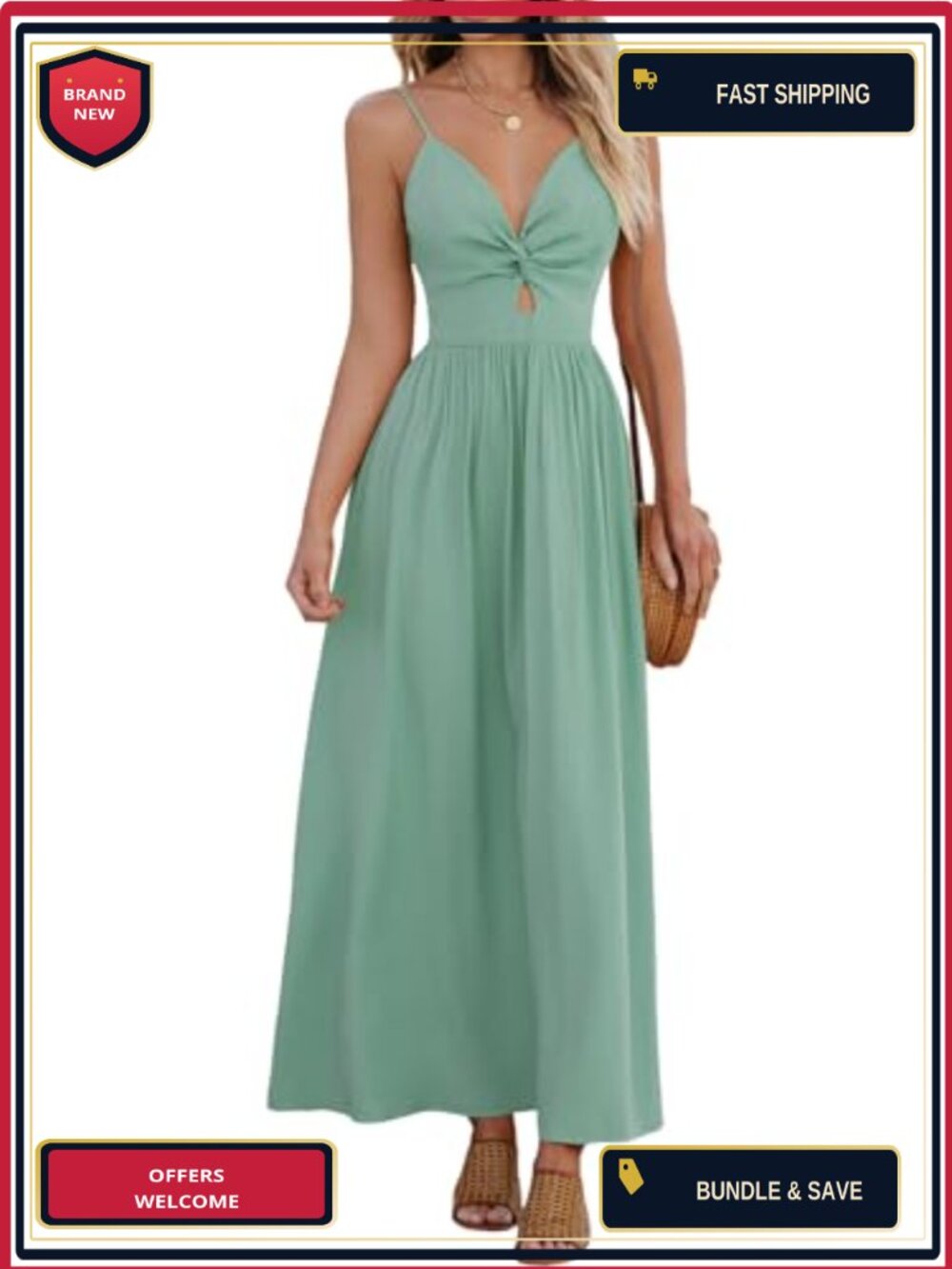 CUPSHE V Neck Twisted Pleated Cutout Backless Formal Maxi Dress | Sleeveless,
